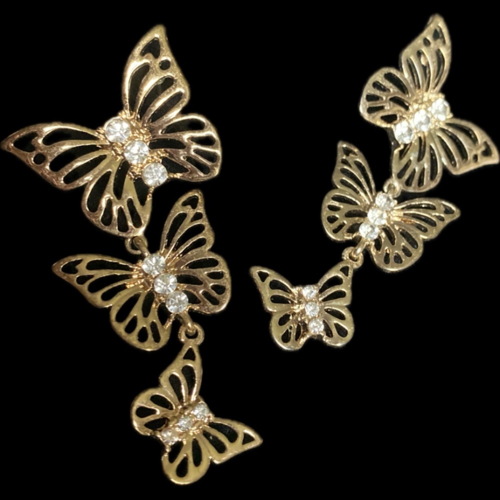 Gold Butterfly Earrings